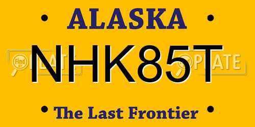 NHK85T Alaska License Plate