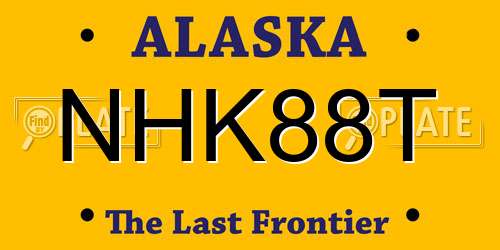 NHK88T Alaska License Plate