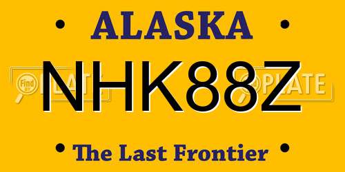NHK88Z Alaska License Plate