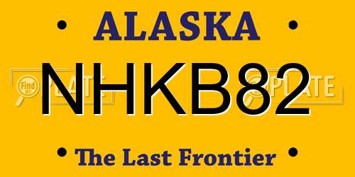 NHKB82 Alaska License Plate