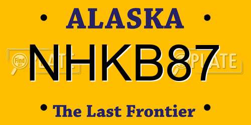 NHKB87 Alaska License Plate
