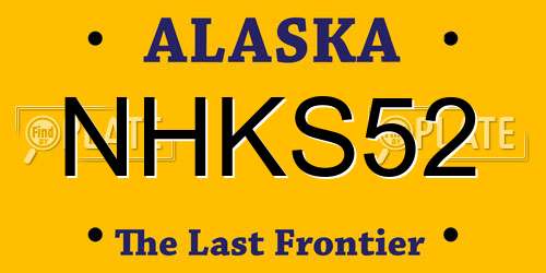NHKS52 Alaska License Plate