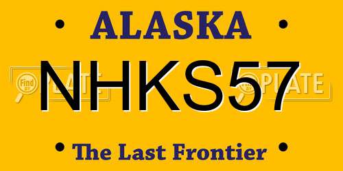 NHKS57 Alaska License Plate