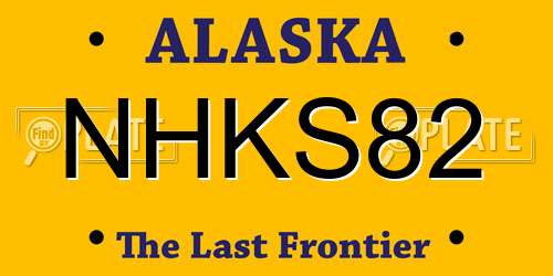 NHKS82 Alaska License Plate