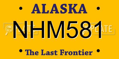 NHM581 Alaska License Plate
