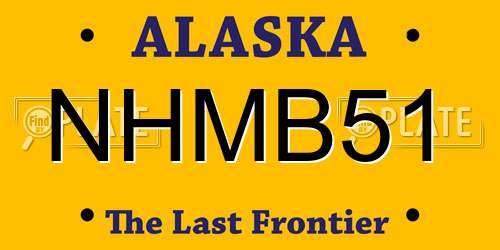 NHMB51 Alaska License Plate