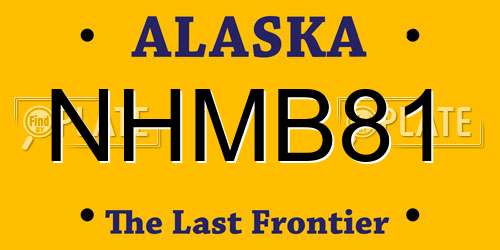 NHMB81 Alaska License Plate