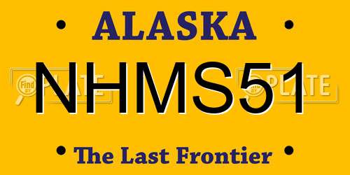 NHMS51 Alaska License Plate