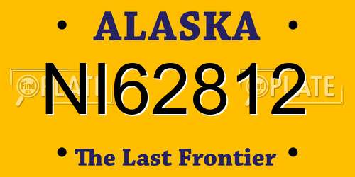 NI62812 Alaska License Plate
