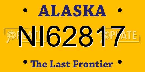 NI62817 Alaska License Plate