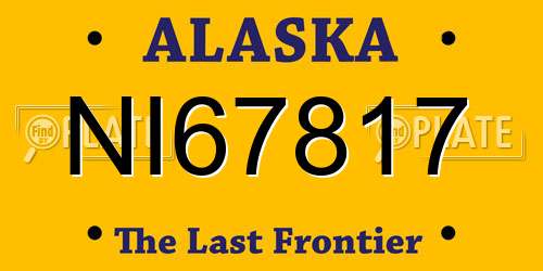 NI67817 Alaska License Plate