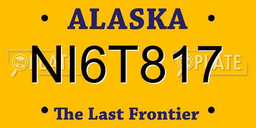 NI6T817 Alaska License Plate