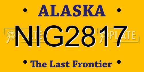 NIG2817 Alaska License Plate