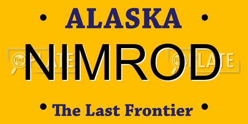 NIMROD Alaska License Plate