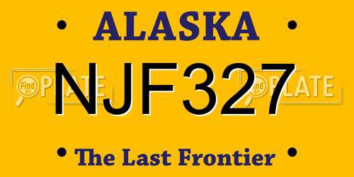 NJF327 Alaska License Plate