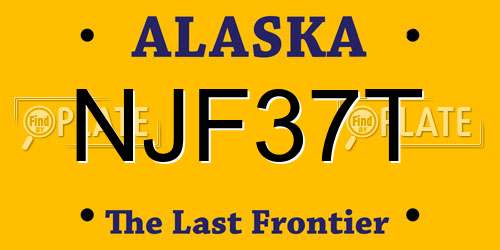 NJF37T Alaska License Plate