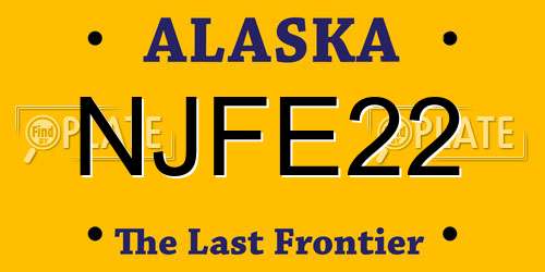 NJFE22 Alaska License Plate