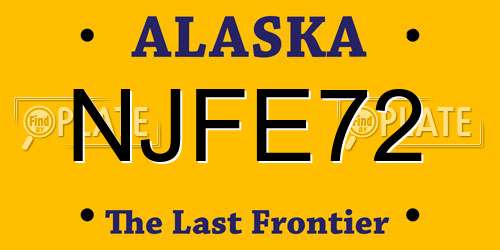 NJFE72 Alaska License Plate