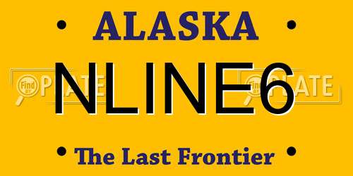 NLINE6 Alaska License Plate