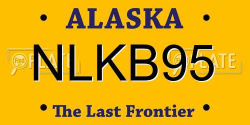 NLKB95 Alaska License Plate