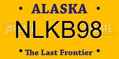 NLKB98 Alaska License Plate
