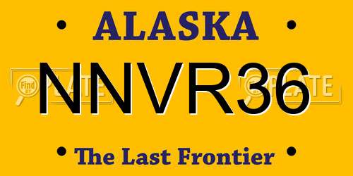 NNVR36 Alaska License Plate