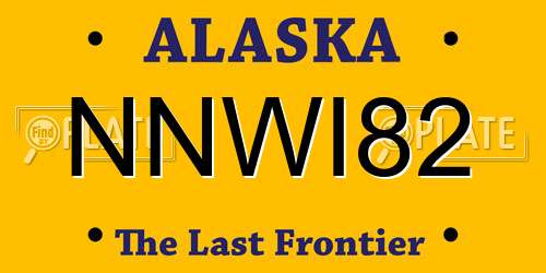 NNWI82 Alaska License Plate