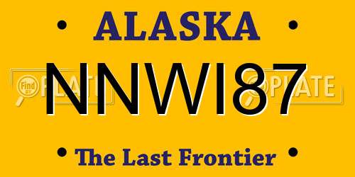 NNWI87 Alaska License Plate