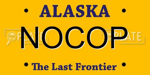 NOCOP Alaska License Plate