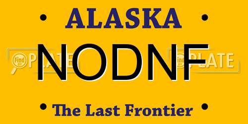 NODNF Alaska License Plate