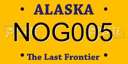 NOG005 Alaska License Plate