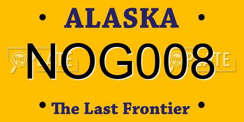NOG008 Alaska License Plate