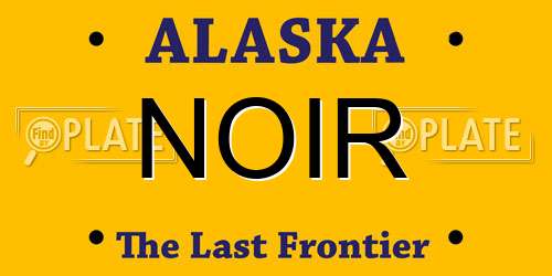 NOIR Alaska License Plate