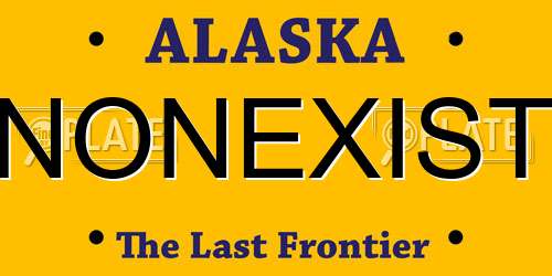 NONEXIST Alaska License Plate