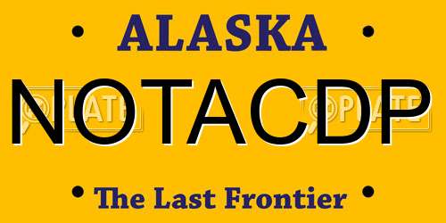 NOTACDP Alaska License Plate
