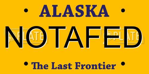 NOTAFED Alaska License Plate