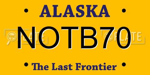 NOTB70 Alaska License Plate