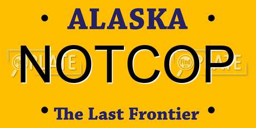 NOTCOP Alaska License Plate