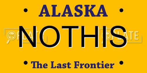 NOTHIS Alaska License Plate