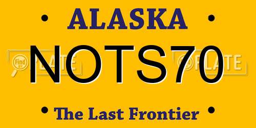 NOTS70 Alaska License Plate