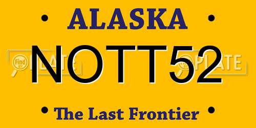 NOTT52 Alaska License Plate