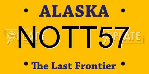 NOTT57 Alaska License Plate