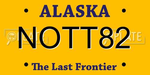 NOTT82 Alaska License Plate