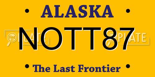 NOTT87 Alaska License Plate