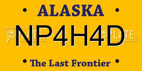 NP4H4D Alaska License Plate