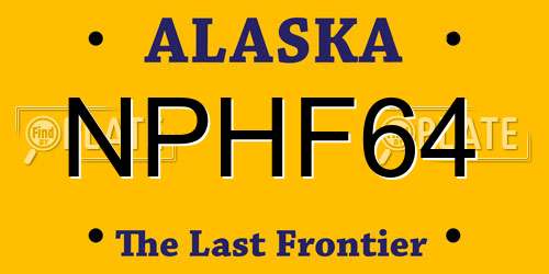 NPHF64 Alaska License Plate