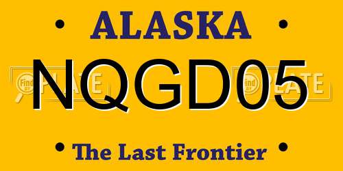 NQGD05 Alaska License Plate