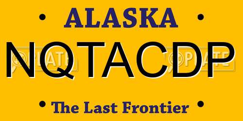 NQTACDP Alaska License Plate