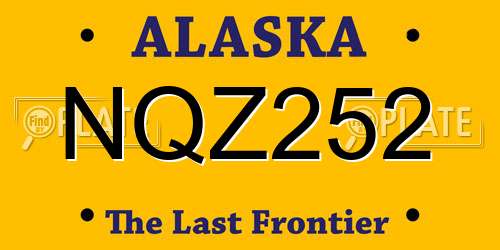 NQZ252 Alaska License Plate