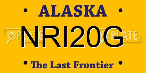 NRI20G Alaska License Plate